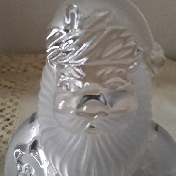 MIKASA Glass Santa Claus Candle Holder - NWT - Picture 6 of 7